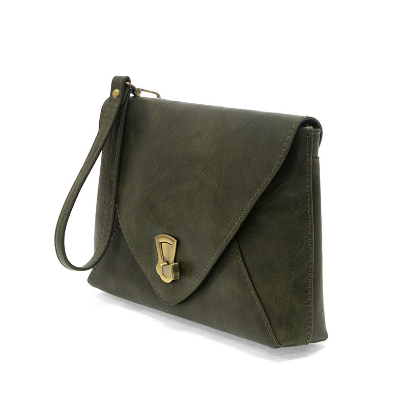 joy/CLAUDIA KEYHOLE ENVELOPE CLUTCH/forest green