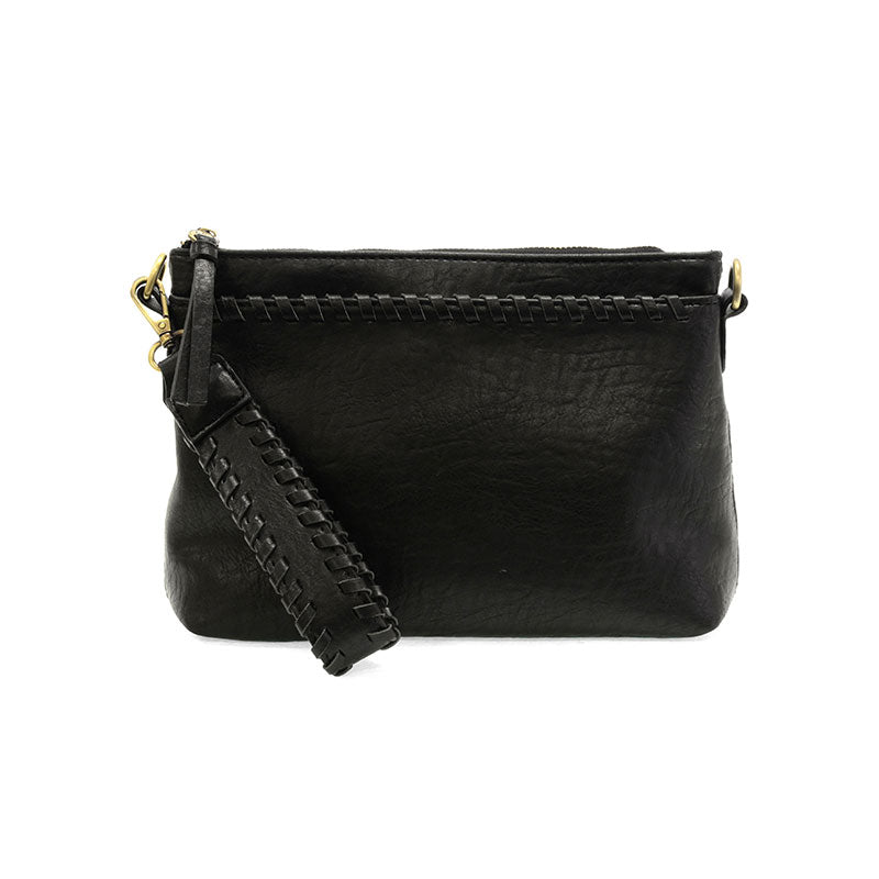 joy/BLACK WHIPSTITCH CROSSBODY