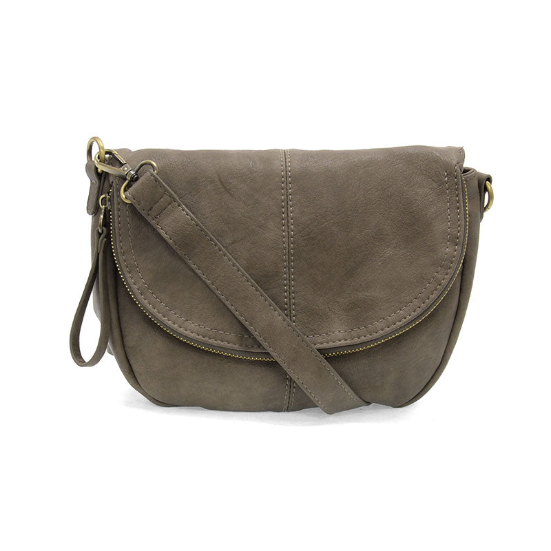 joy/HELENE SADDLE CROSSBODY/drk taupe