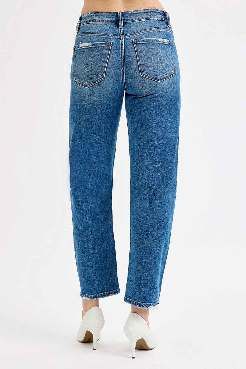 Risen Slim Barrel Ankle Jean
