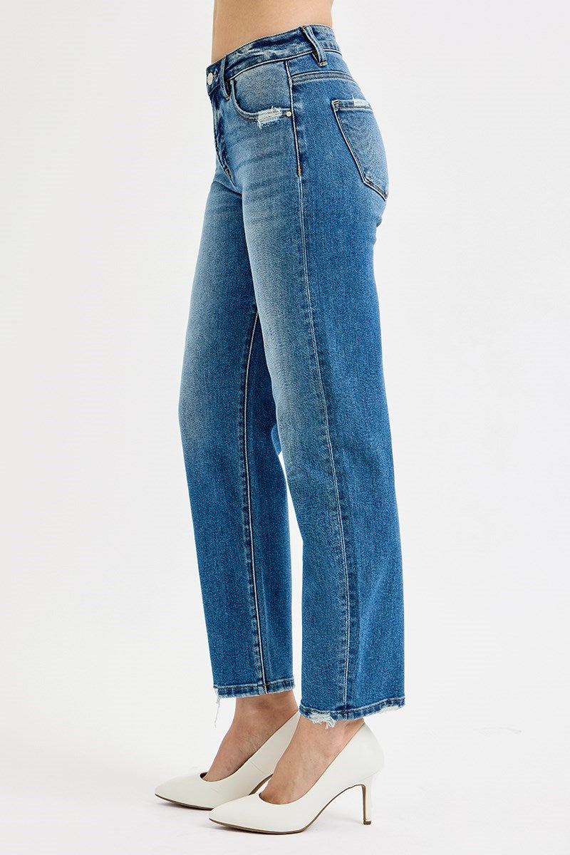 Risen Slim Barrel Ankle Jean