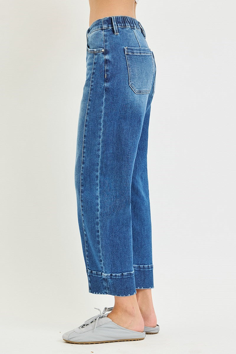 Slouchy Copped Barrel Jean