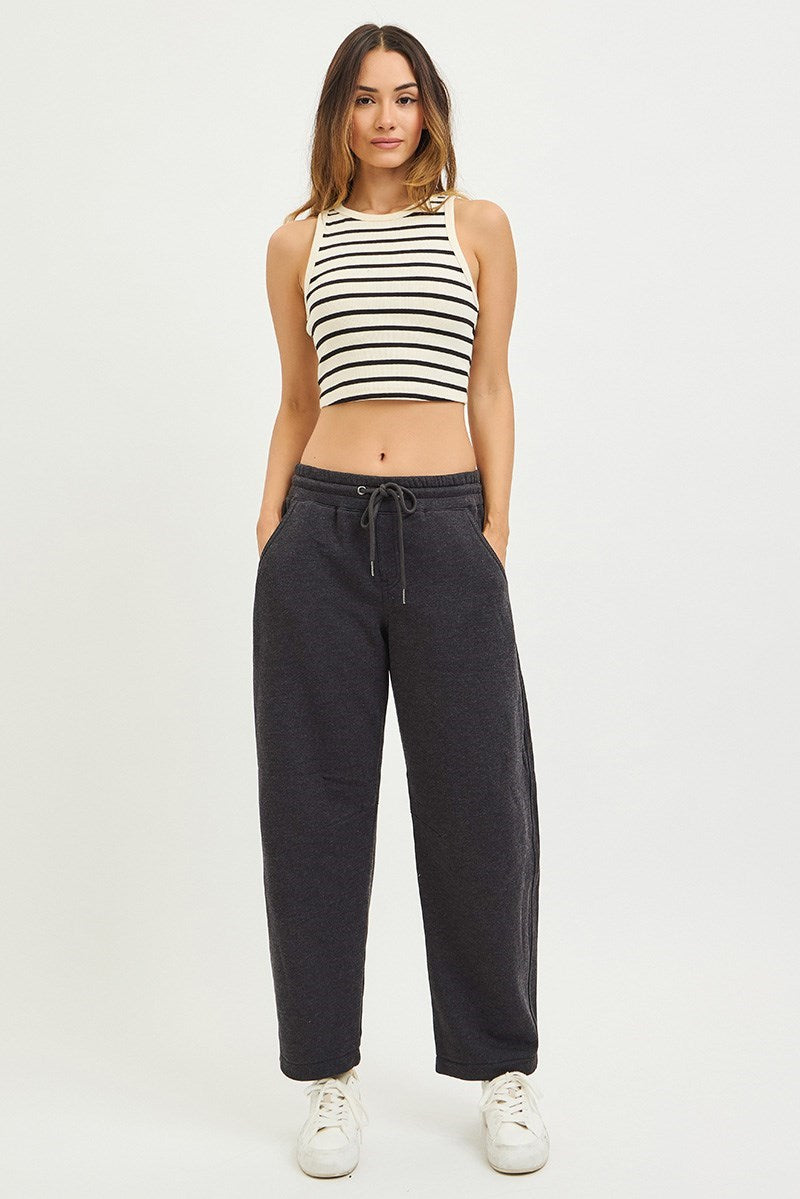 Slouchy Barrel Sweatpants/Washed Black