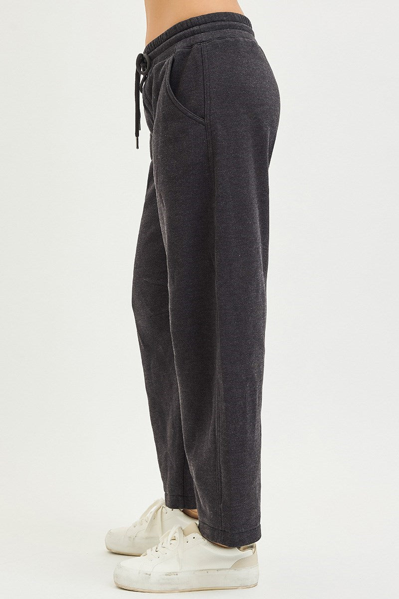 Slouchy Barrel Sweatpants/Washed Black