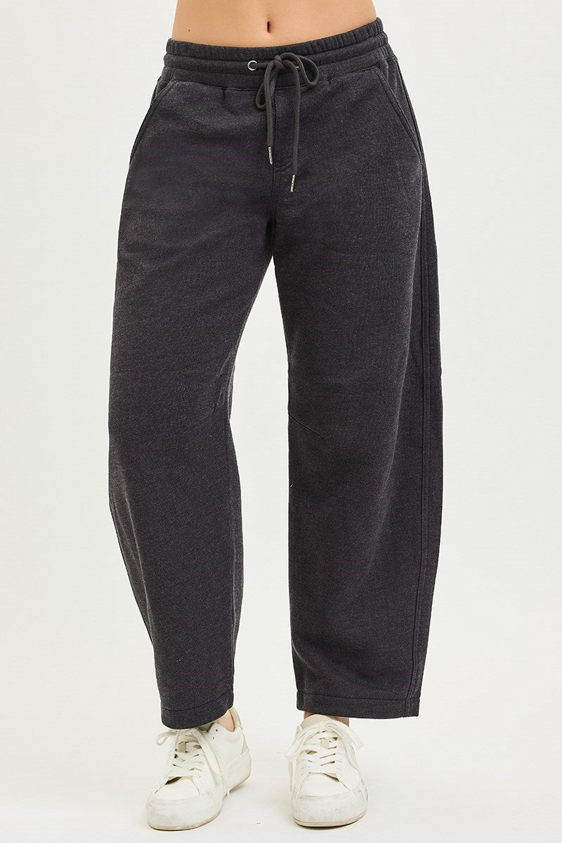 Slouchy Barrel Sweatpants/Washed Black
