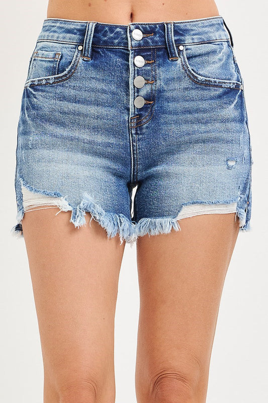 Curvy Cuts - High Rise Button Down Short