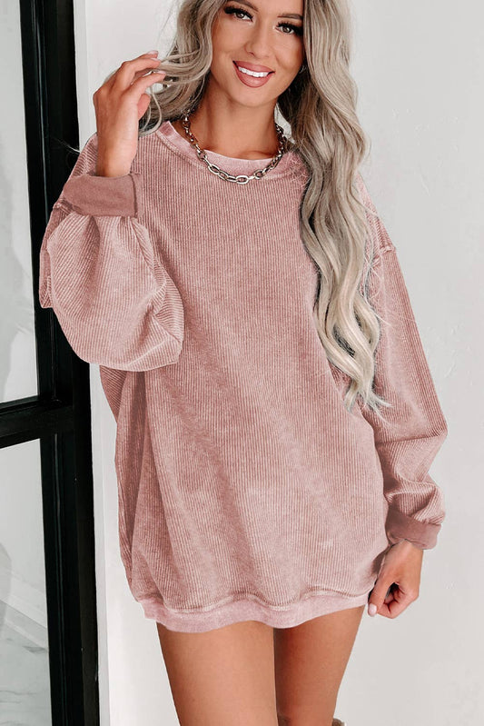 RIBBED KNIT PULLOVER