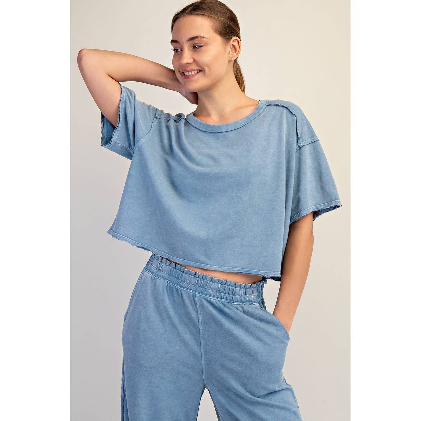 MINERAL WASHED Set/ Dusty Blue