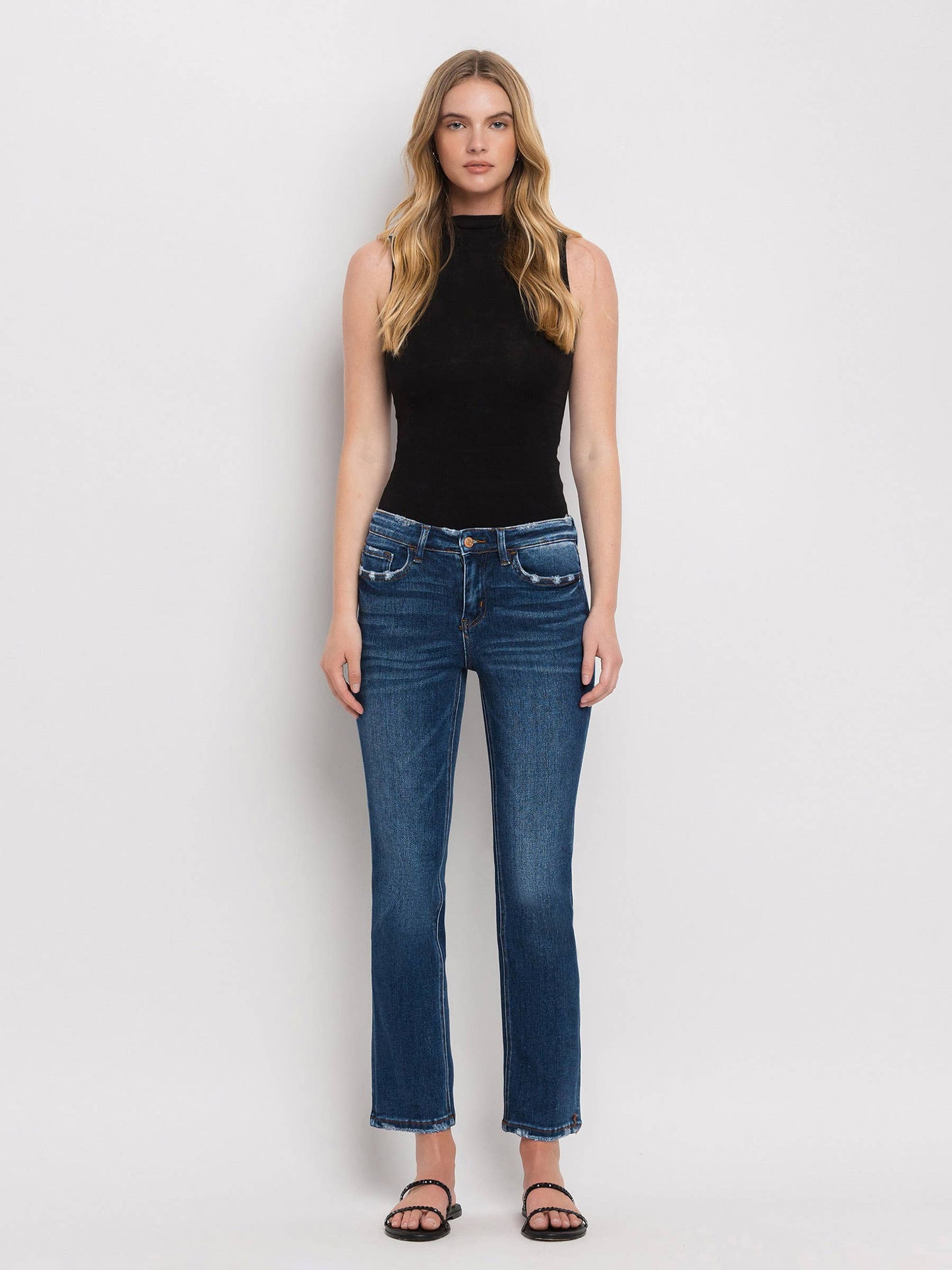 MID RISE ANKLE SLIM STRAIGHT