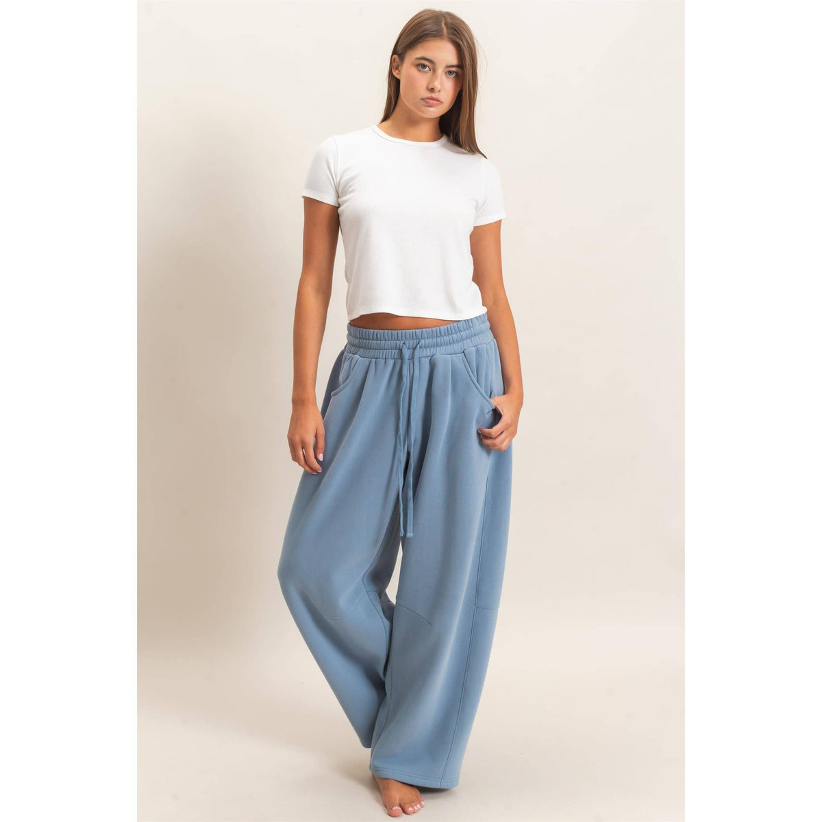 Barrel Sweatpants/DUSTY BLUE