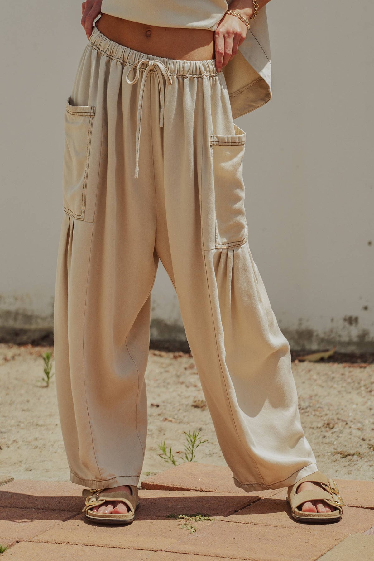 Utility Wide Leg Pants/Charcoal
