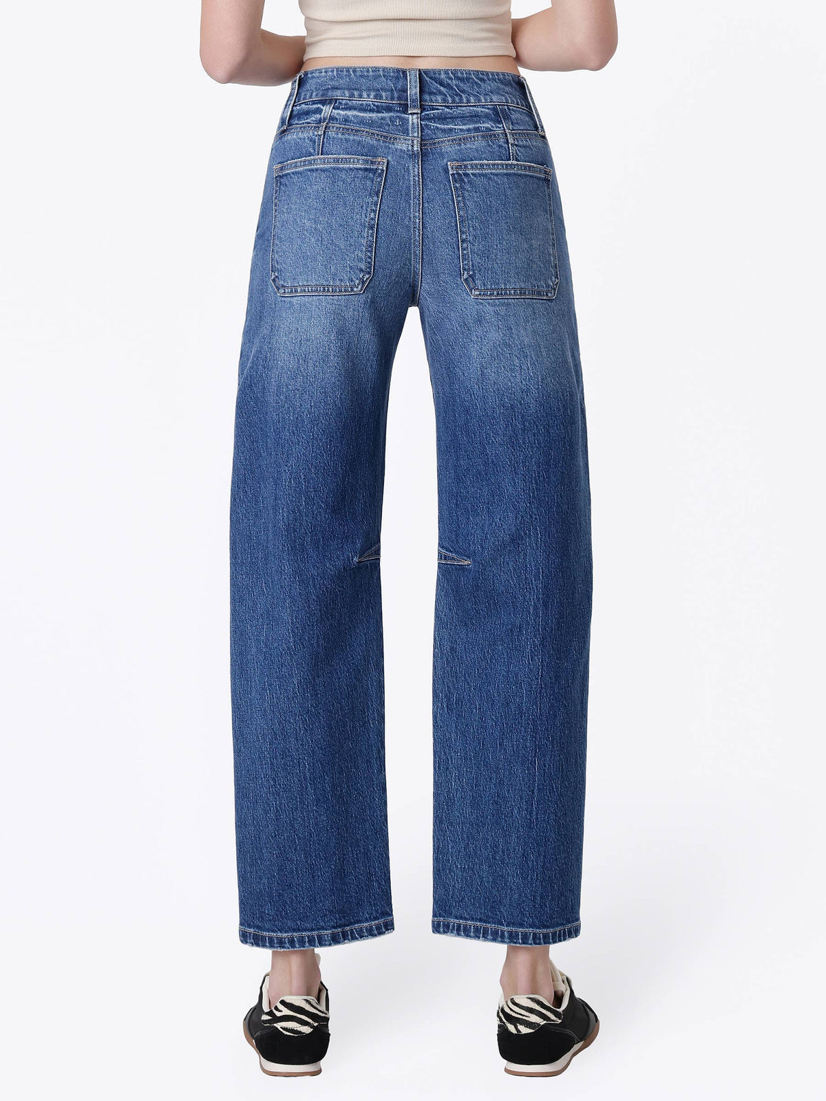 HIGH RISE DOUBLE POCKETS BARREL Jeans