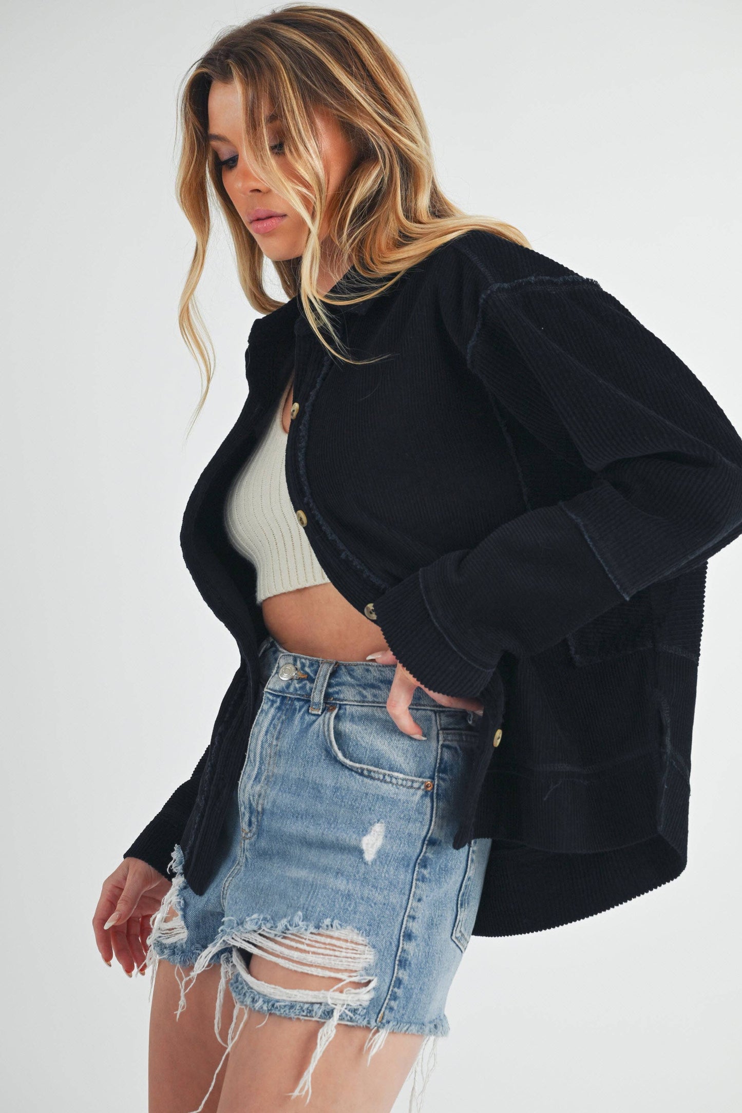 Daphne Corduroy Jacket/Black