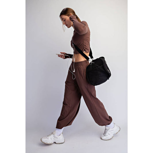 CROSSOVER LONG SLEEVE SET/Mocha