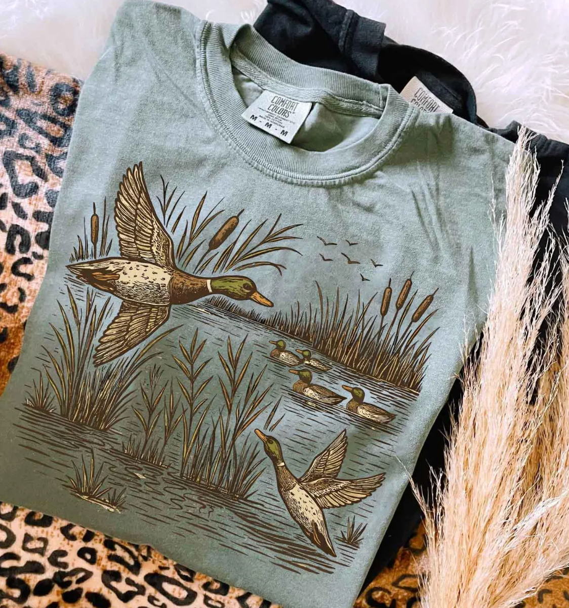 Flying Mallards/Blue Spruce