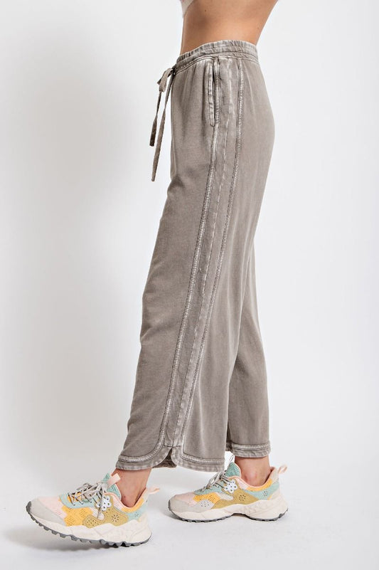 Dolphin Hem Knit Pants (MOCHA)