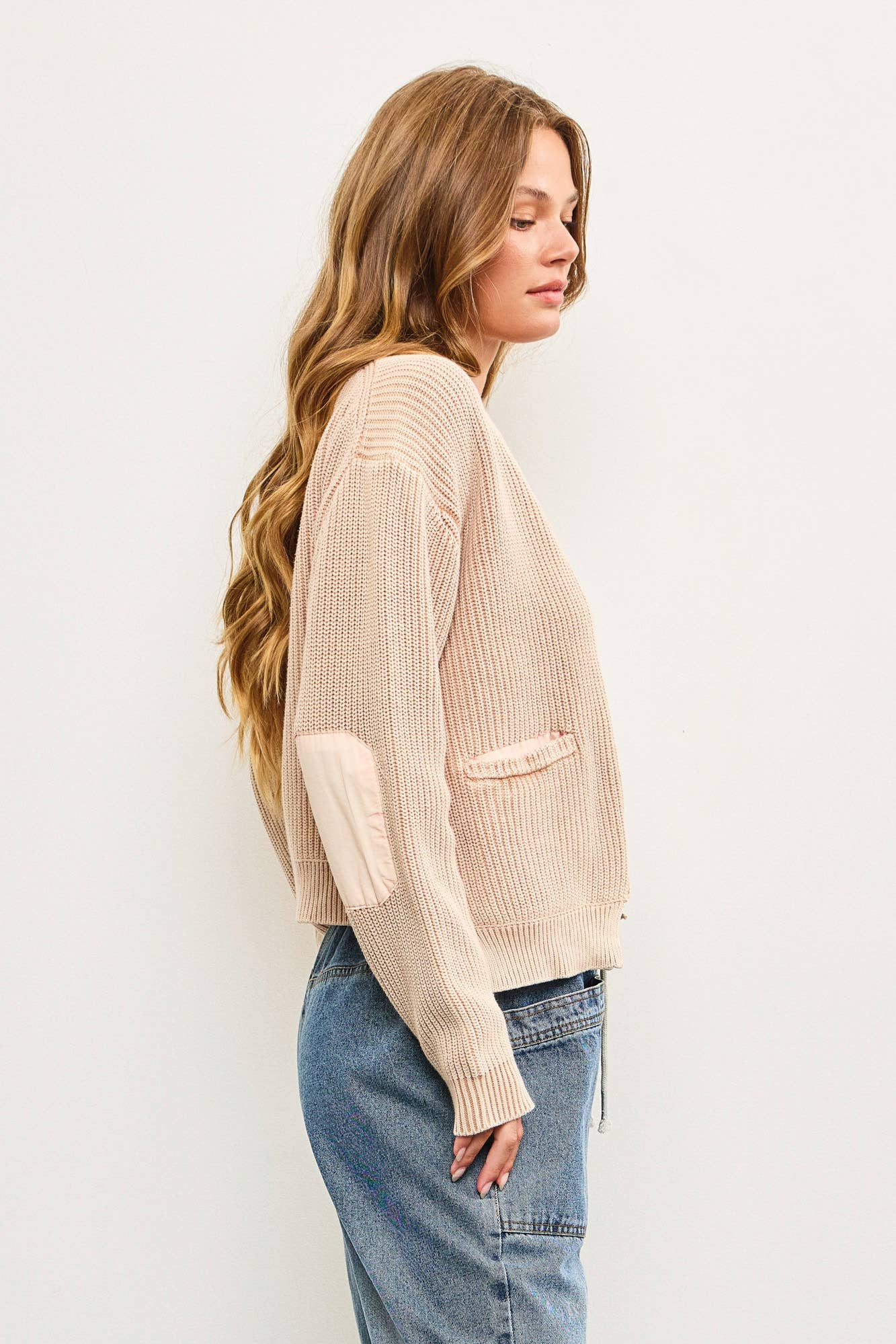 KNIT CARDIGAN: ROSE / Size S