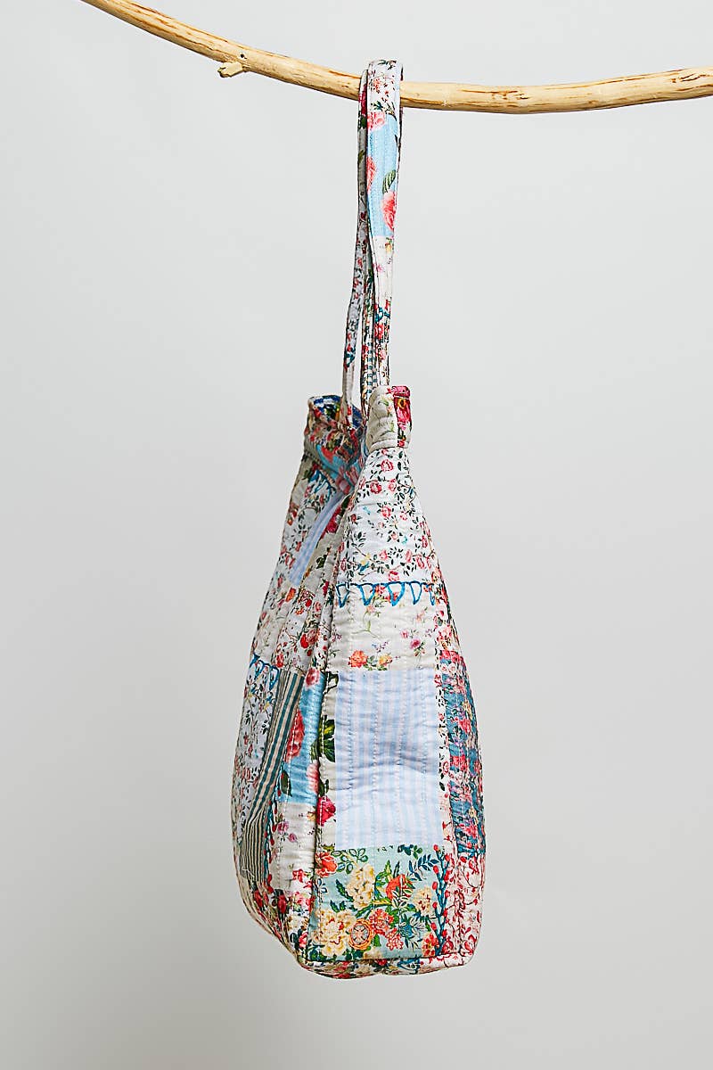 Quilted Patchwork Tote Bag