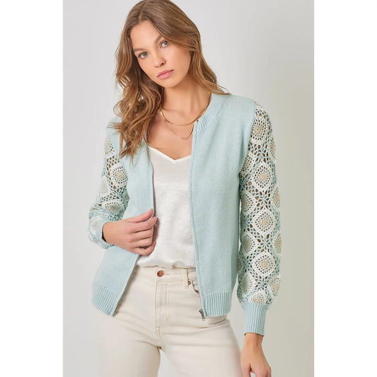 Crochet Sleeve Cardigan