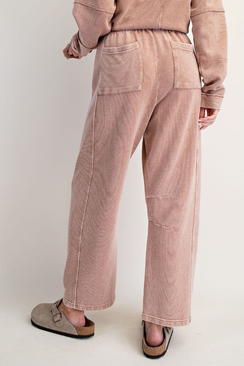 Ribbed Terry Pants/Rose Mocha